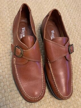 GH Bass Weejun Brown Leather Buckle Women’s Loafers - Size 9